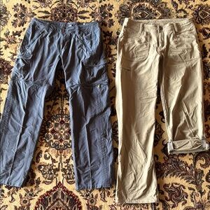 2 Pairs of Kuhl hiking pants, size 6.
